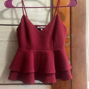 Burgundy Charlotte Russe Tank Top. Size Medium.